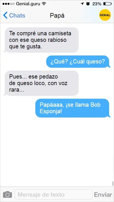 Mensajes de texto con un giro inesperado