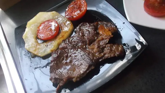 Fileton de ternera con melón