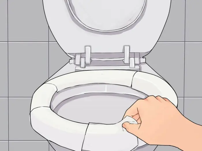 No vuelvas a poner papel sobre el asiento del inodoro