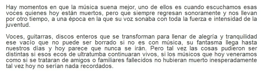 Músicos que de no haber muerto hoy estarían olvidados