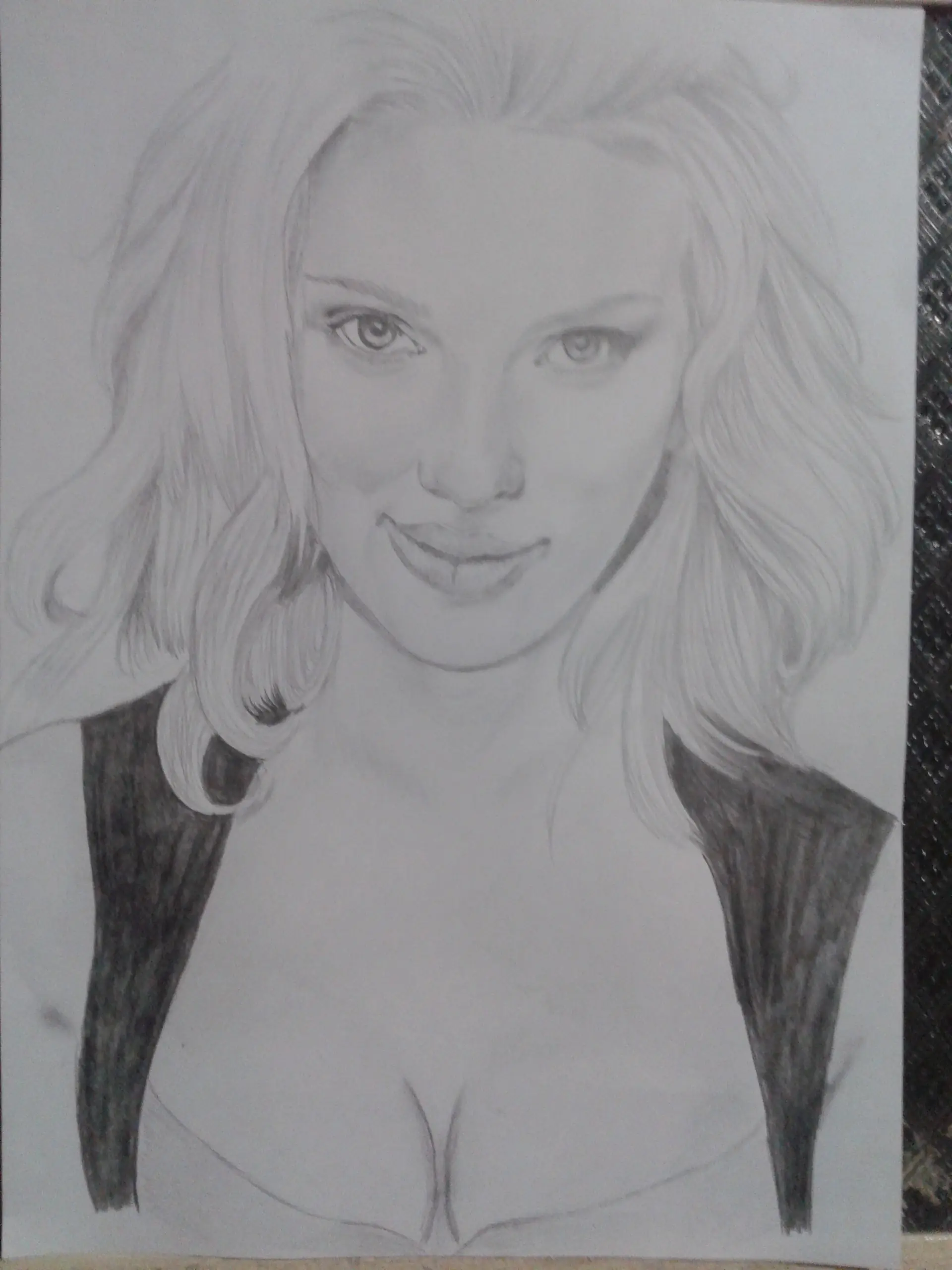 dibujo de scarlett johanson
