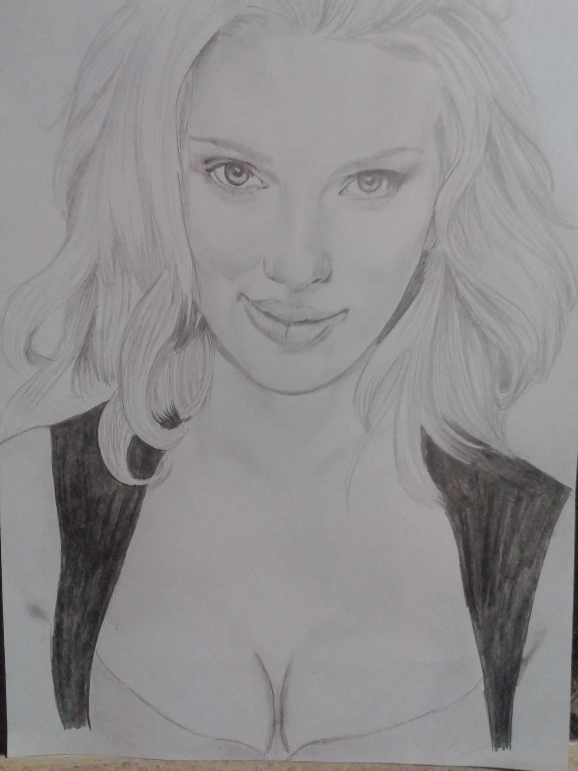 dibujo de scarlett johanson