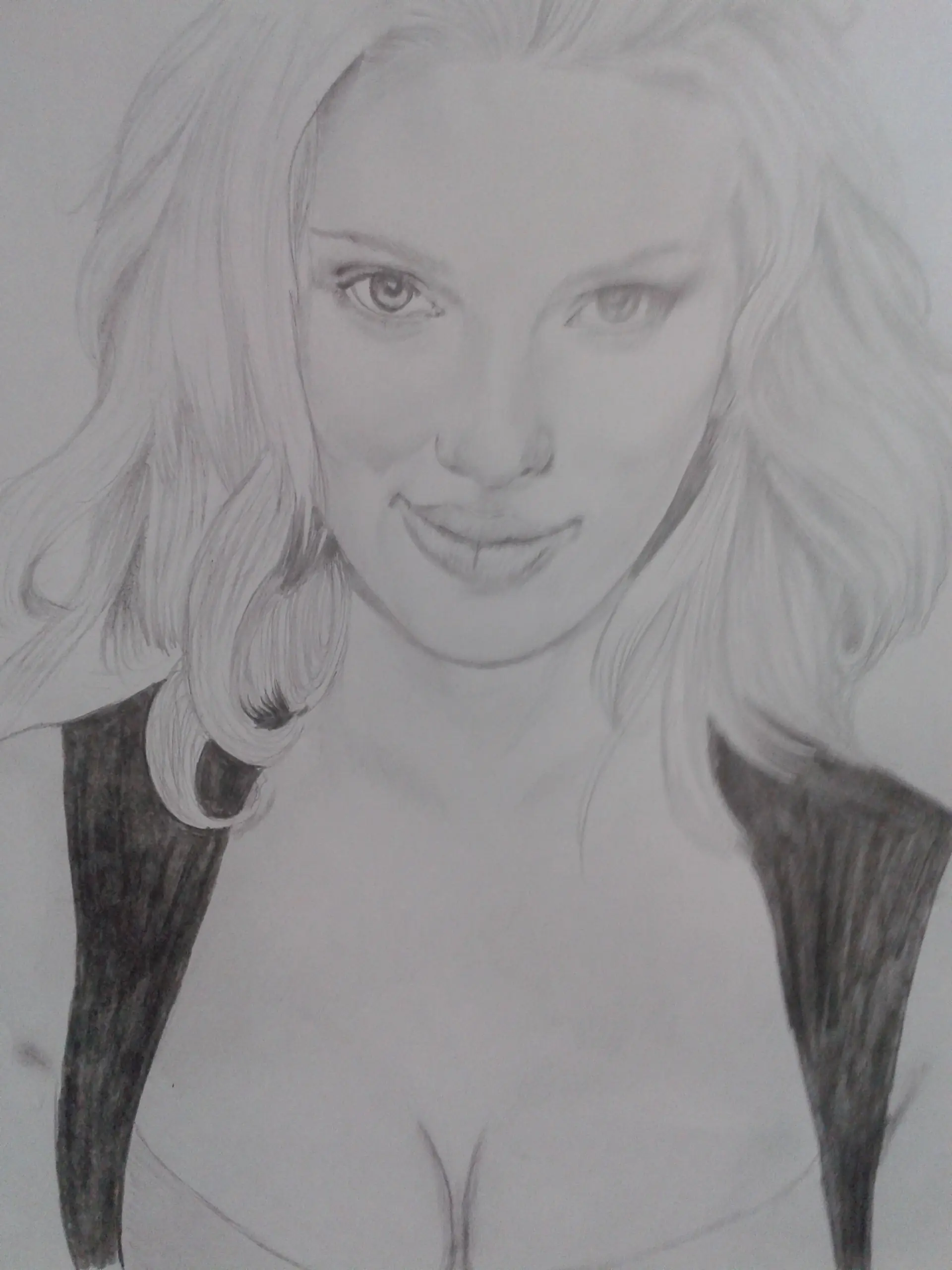 dibujo de scarlett johanson