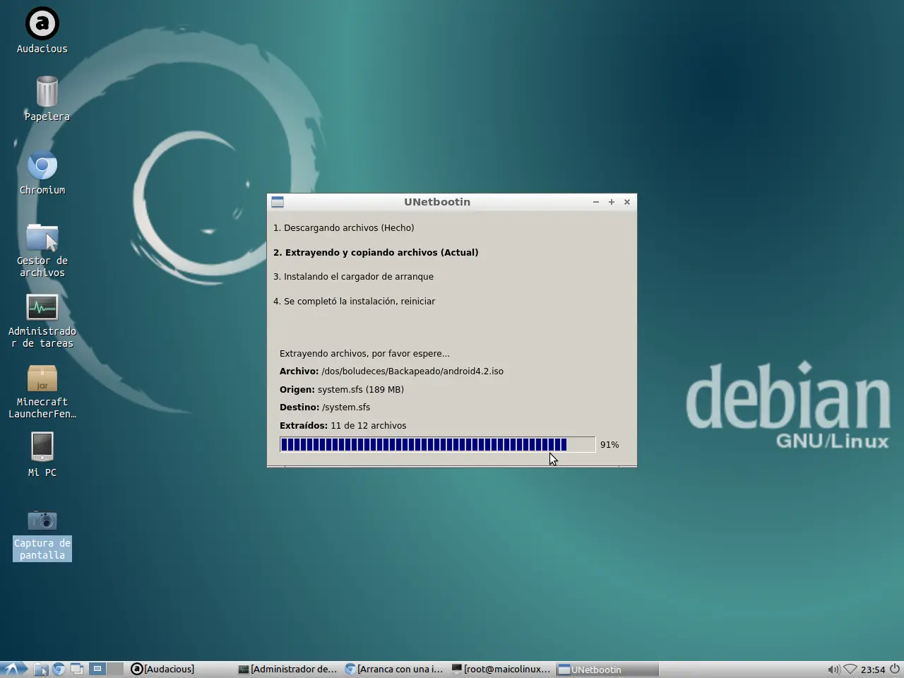 Como arrancar una ISO desde Grub2 con UNetbootin(en 4 pasos)