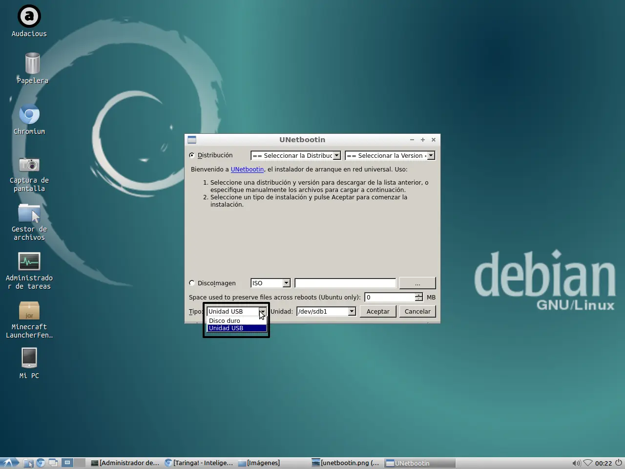 unetbootin ubuntu