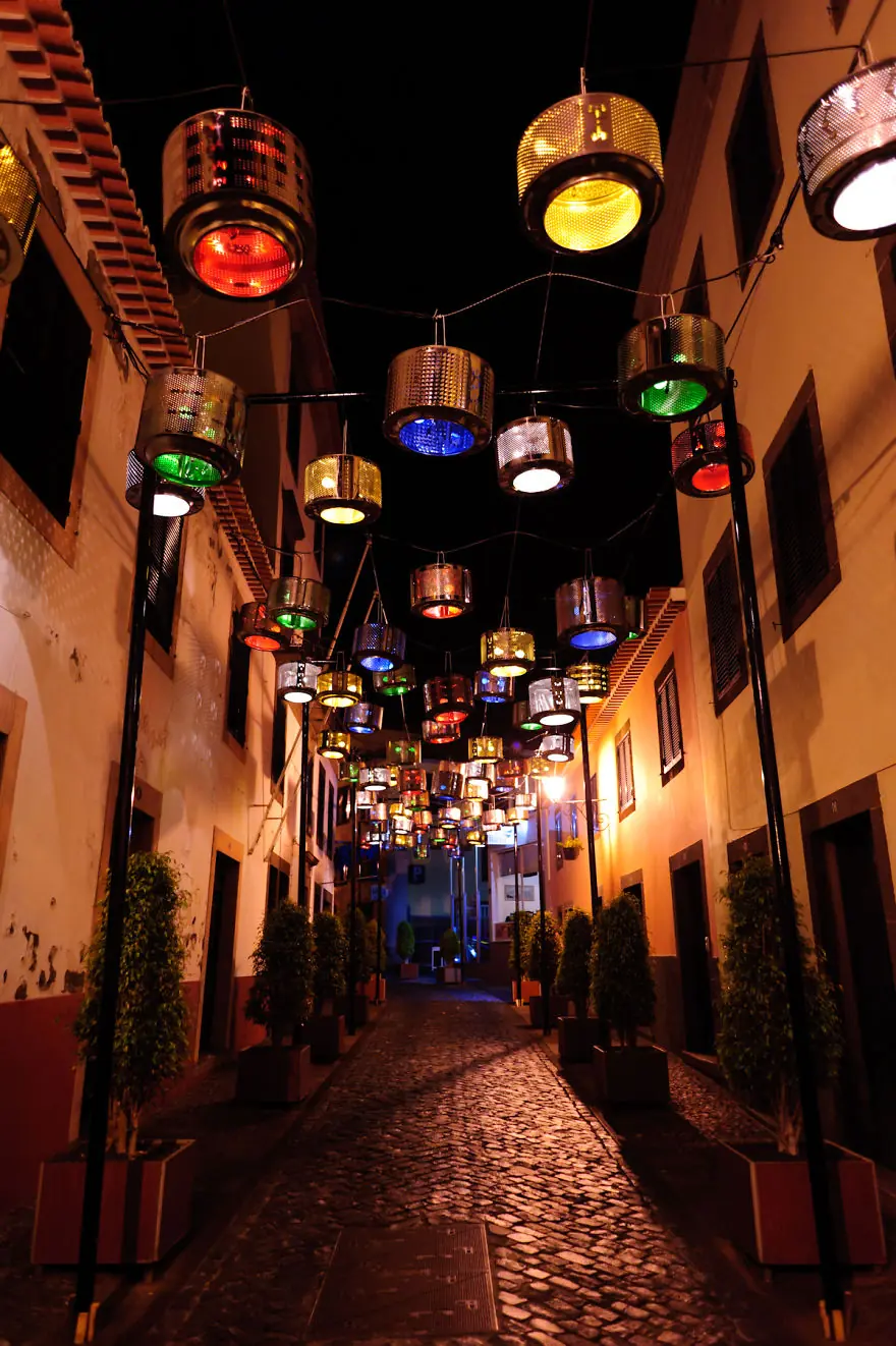 luces con basura