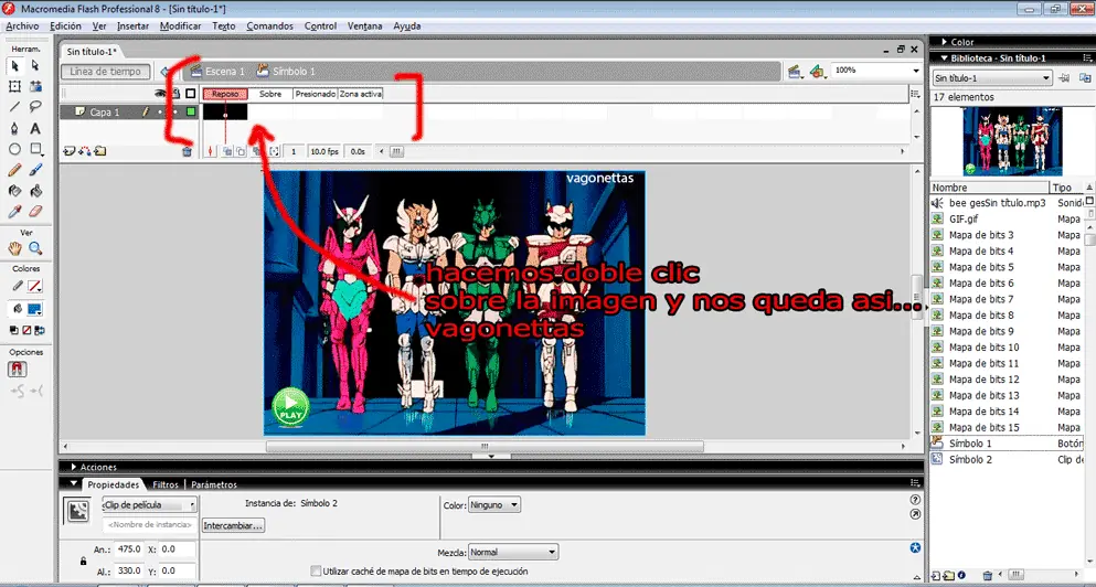 hacer boton flash
