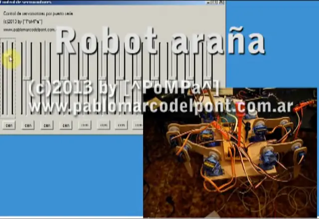 Robot araña con motores servo