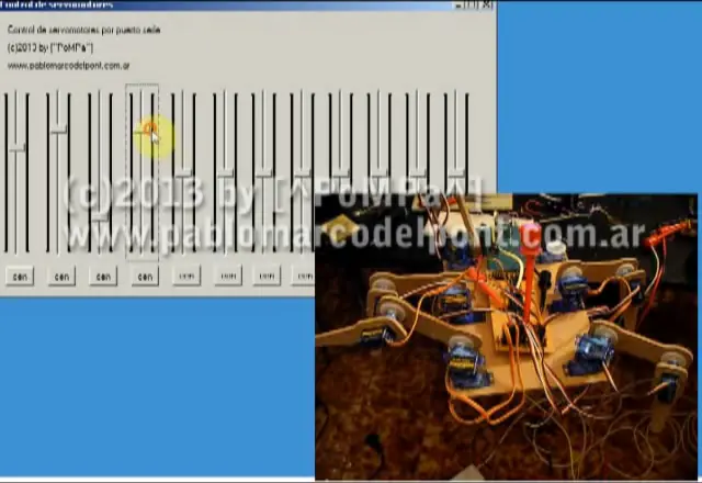 Robot araña con motores servo