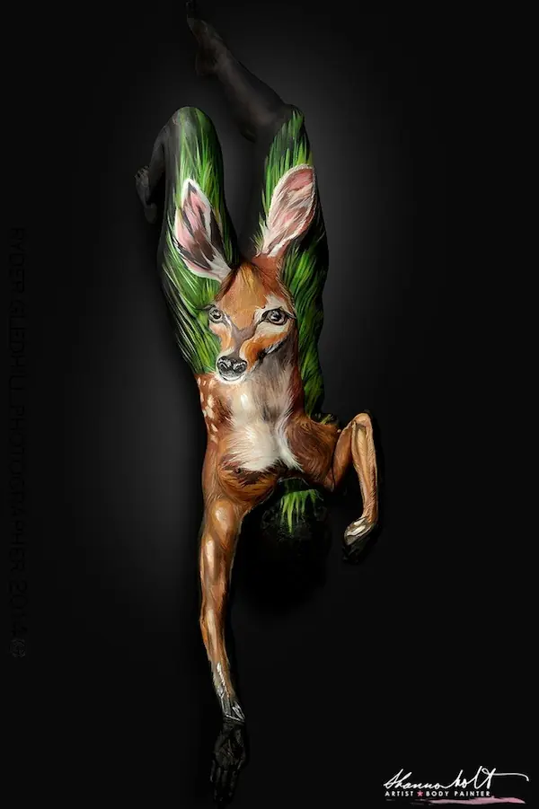 Arte al desnudo, Animales salvajes en body paint.