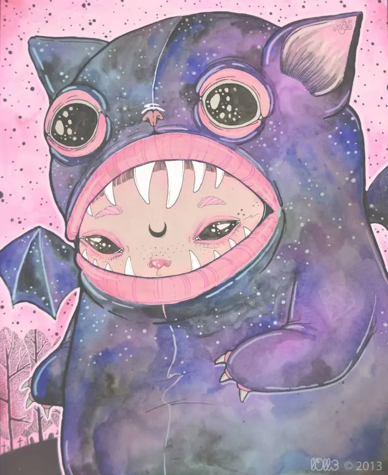 Ilustraciones gótico pastel