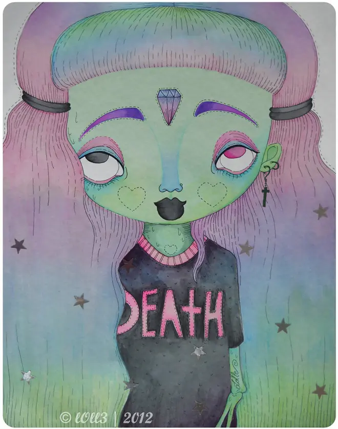 Ilustraciones gótico pastel
