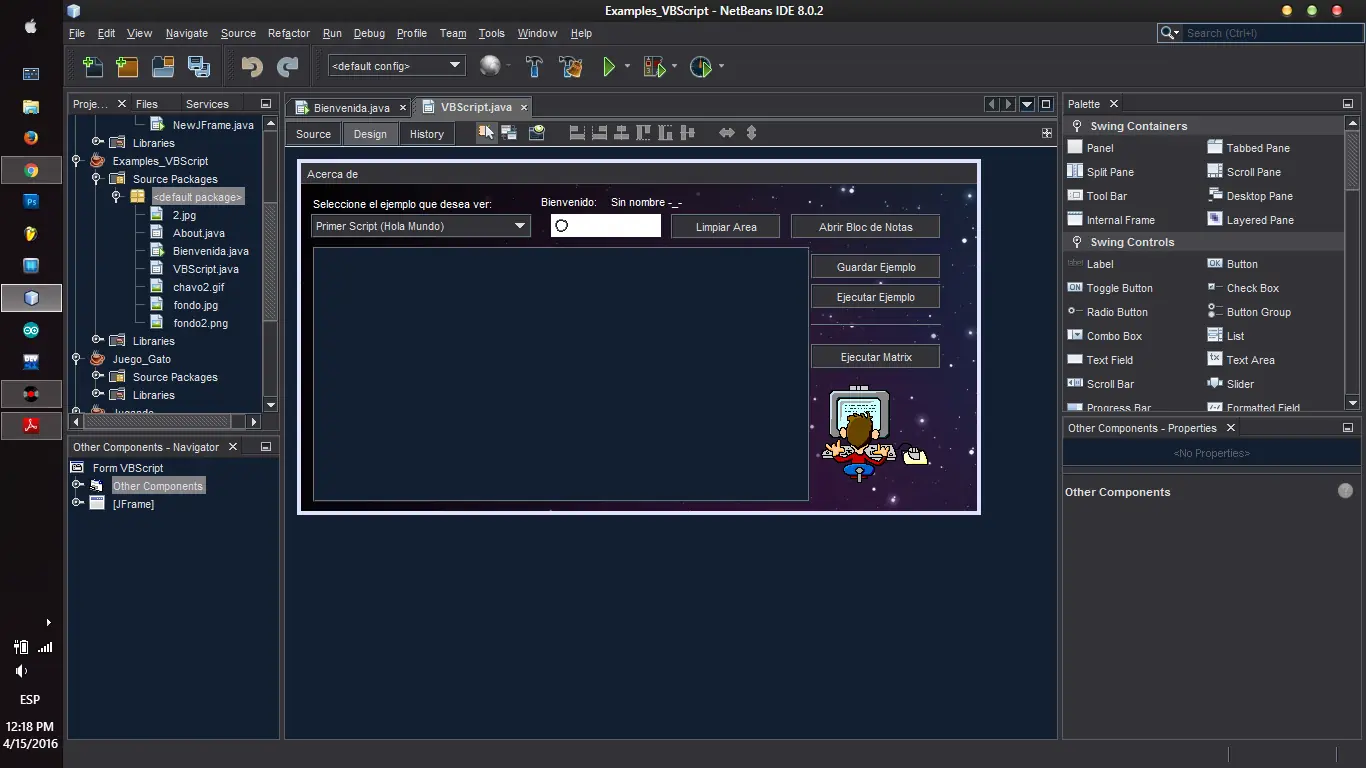 Ejemplos de código VBScript y CMD en Windows desde un menú