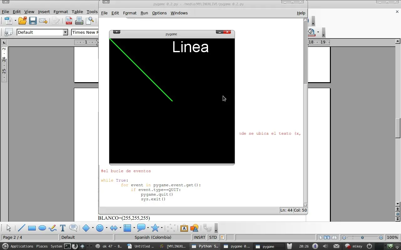 primero programa con pygame