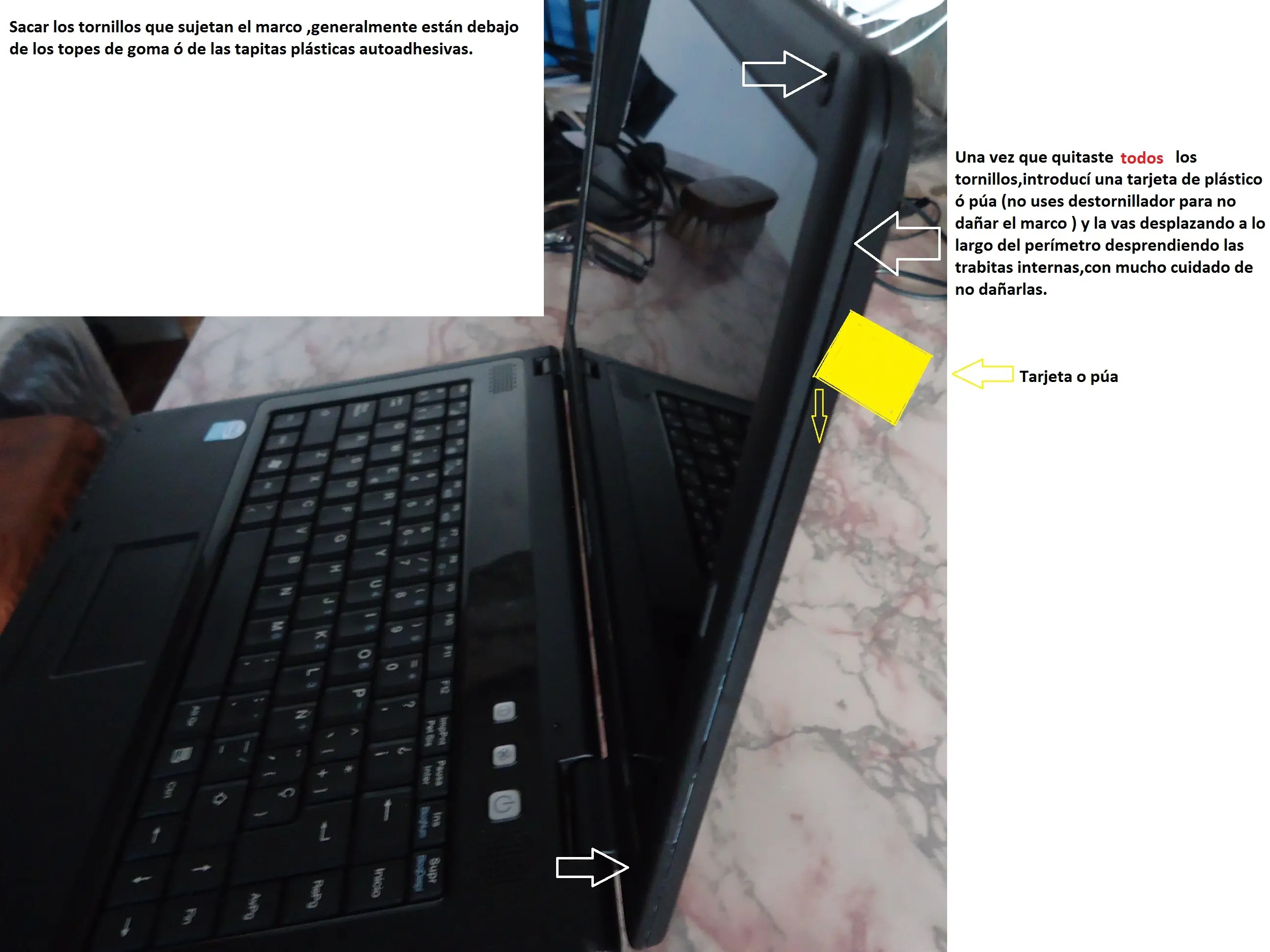 Notebook con retroiluminación ccfl,le hice un upgrade a led