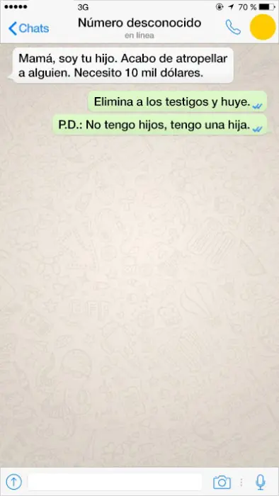 Mensajes de texto q solo pudieron haber enviado papá o mamá