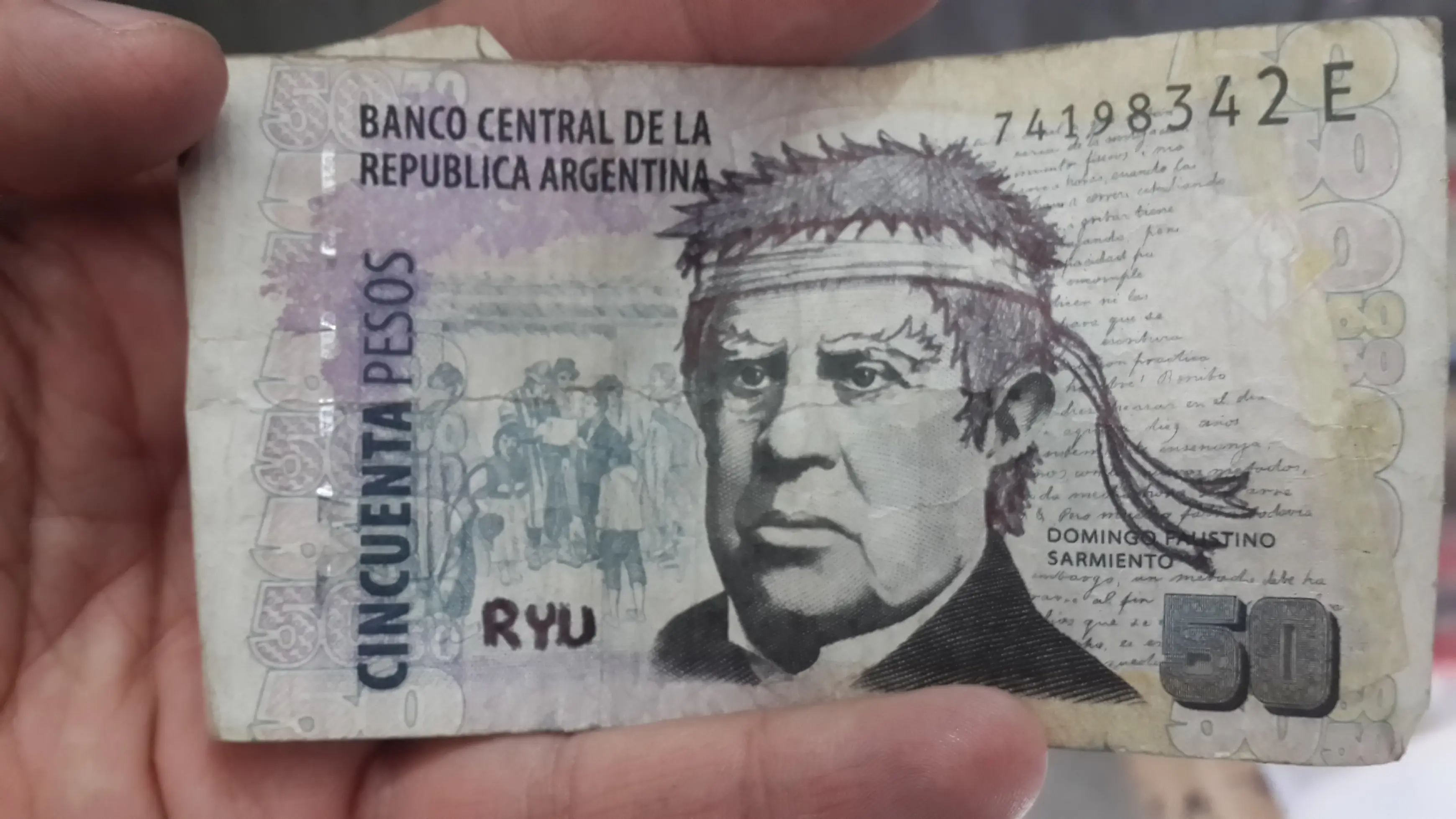 Dibujé Billetes de 50 pesos y te lo muestro Dibujé Billetes de 50 pesos y te lo muestro