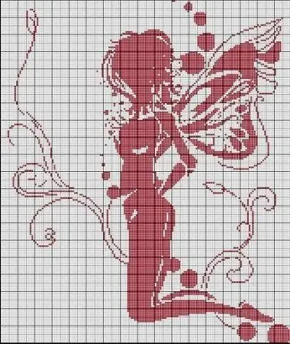 Hadas en punto de red (crochet)