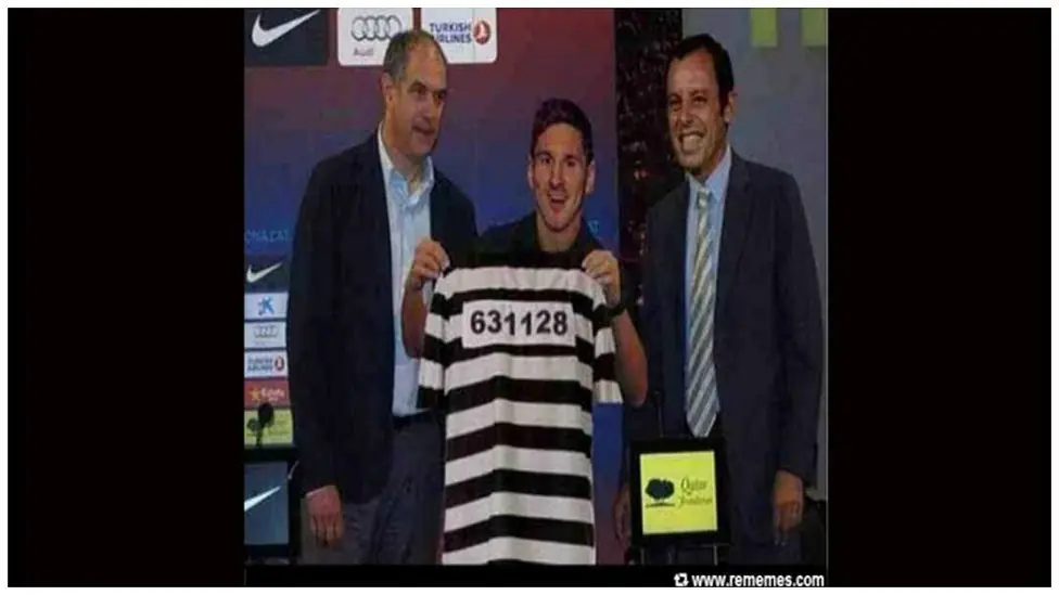 Memes sobre los 21 meses de sentencia de prision de Messi