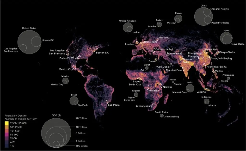 Estas 40 megaciudades dominarán el mundo en 2025