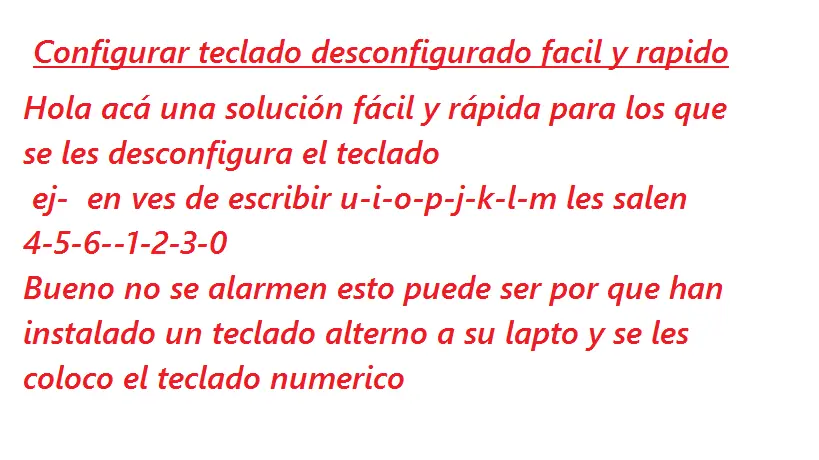 Configurar el teclado fácil y rapido! solución!