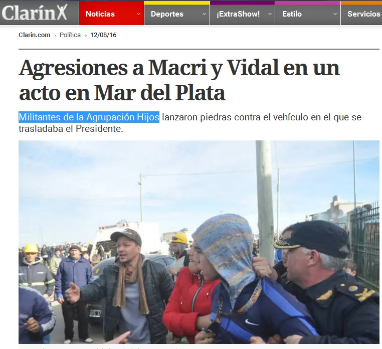 ¿"Piedrazos" al auto de Macri? Te muestro porqué es mentira.