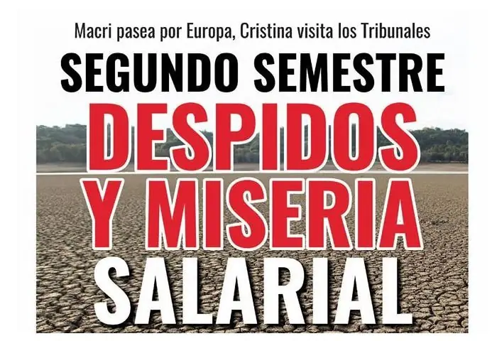 Segundo semestre: despidos y miseria salarial