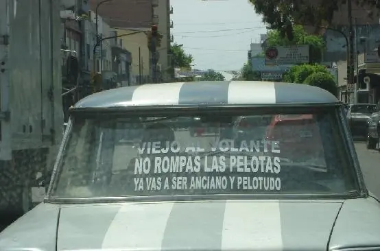 Carteles graciosos en autos