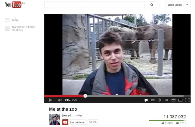 Cuál fue el primer video de YouTube?