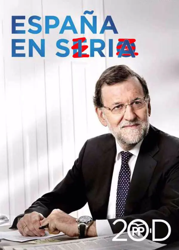 Cartel del PP con los errores tipográficos corregidos.