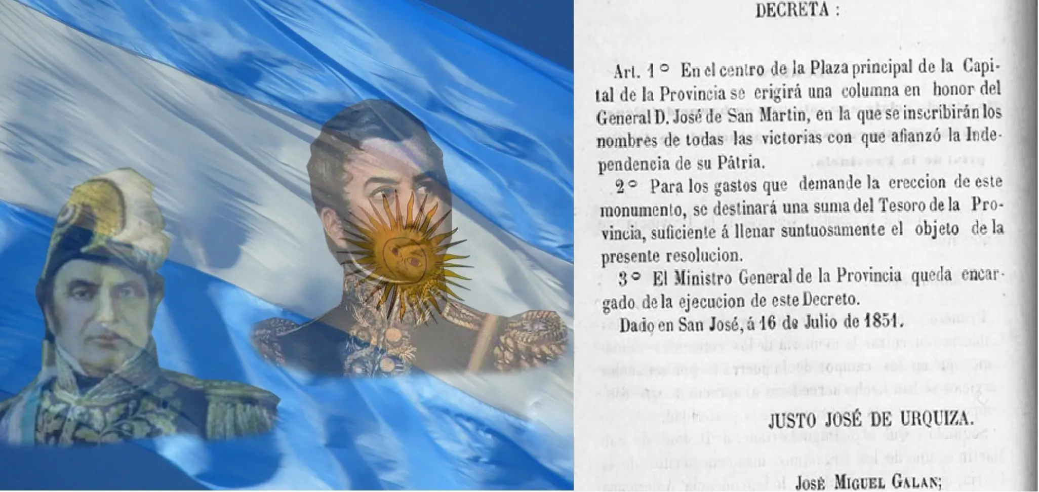 El primer homenaje a San Martin