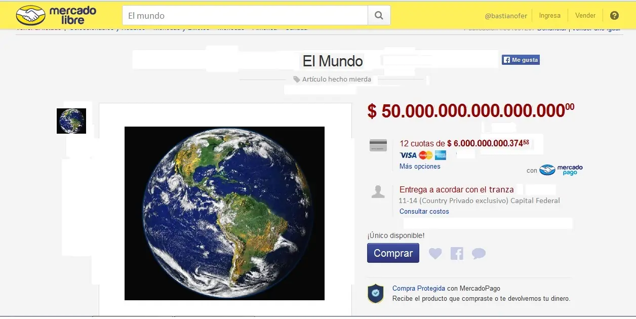 1.460.200.398.307.194.200.000 de bits para comprar el Mundo