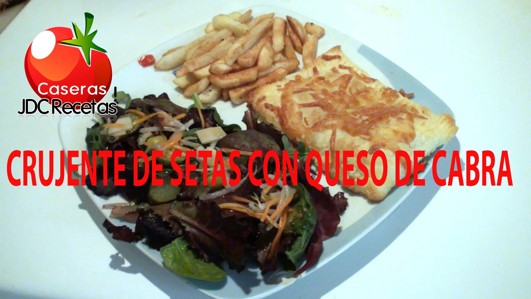 Crujientes de Setas con Queso de Cabra