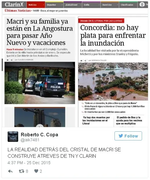 Clarín, el procesado y la doble vara.