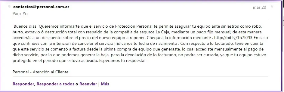 cambio de equipo personal