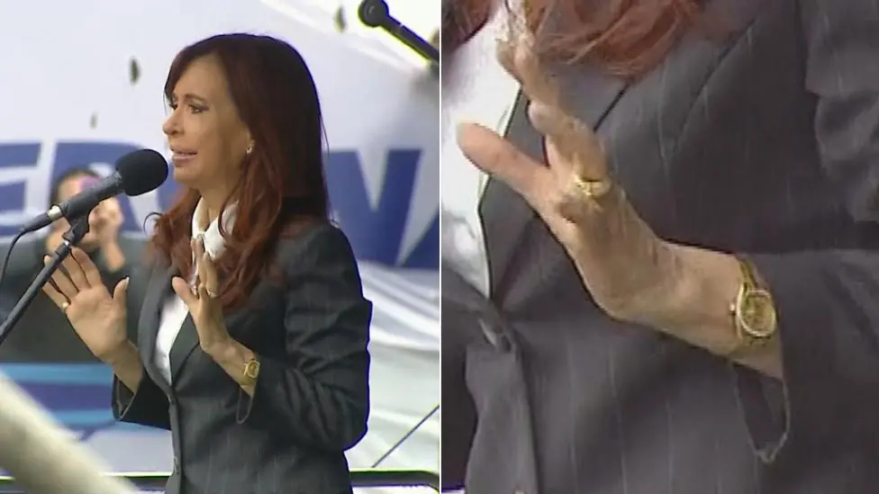 Los lujos de CFK en el discurso: Rolex y anillos de oro