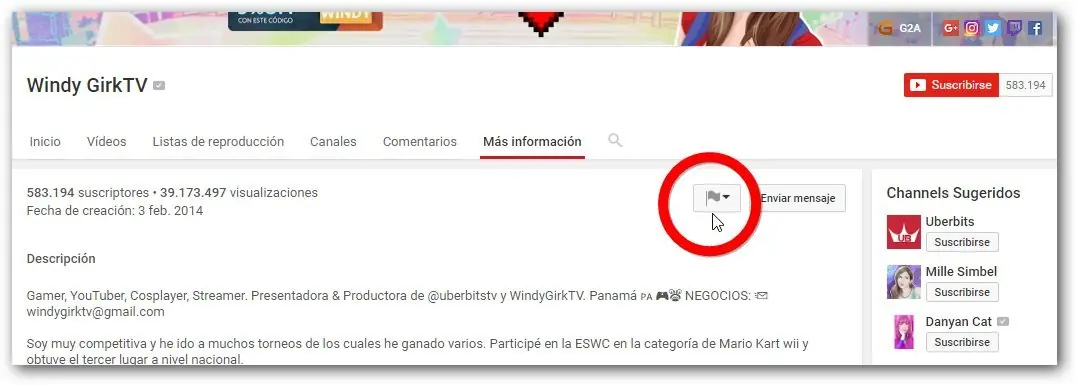Como denunciar un canal de youtube