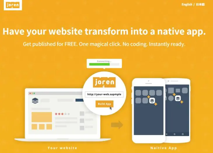 Joren promete crear apps móviles nativas automáticamente des