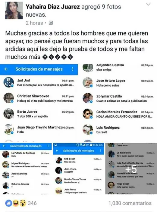 lincesa vende su cuerpo en Facebook