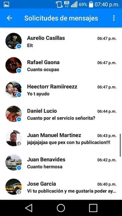 lincesa vende su cuerpo en Facebook