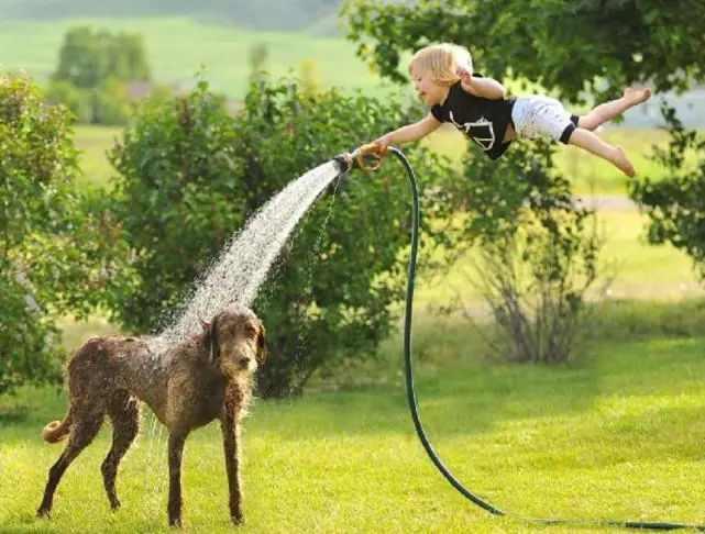 Se borra de todas las fotos para hacer "volar" a su hijo