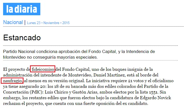 Uruguay - IMM quebrada depende de votos blancos para obras