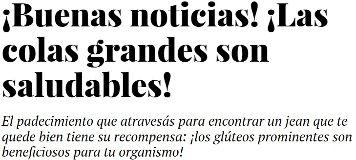 ¡Buenas noticias! ¡Las colas grandes son saludables!