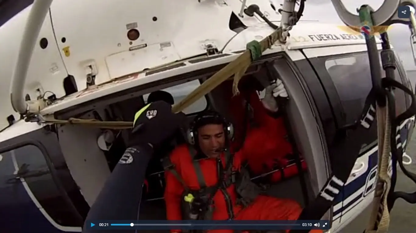 La FAU rescató un herido en un barco tailandés La FAU rescató un herido en un barco tailandés