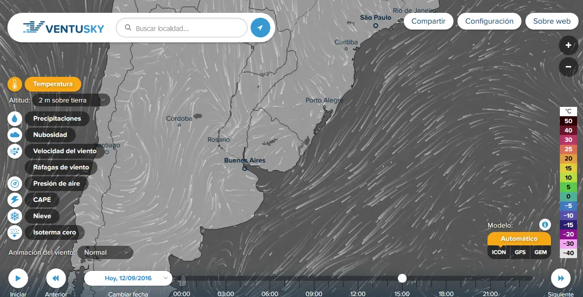 VentuSky: Seguí la tormenta en tiempo real