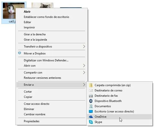 menu contextual definicion