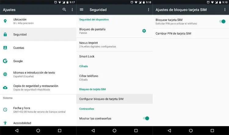 cambiar pin dela sim