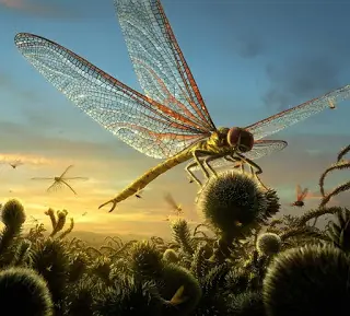 insectos gigantes que existian en la prehistoria