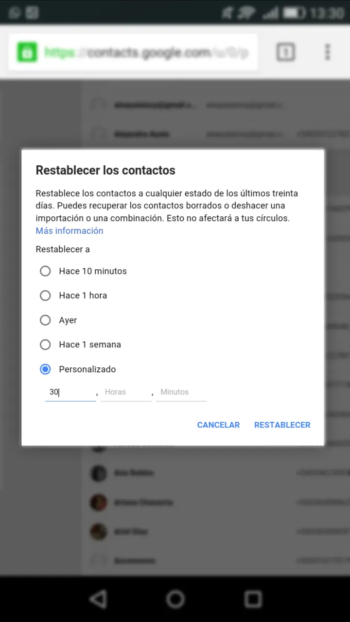 Mini tuto recuperar contactos de tu celular